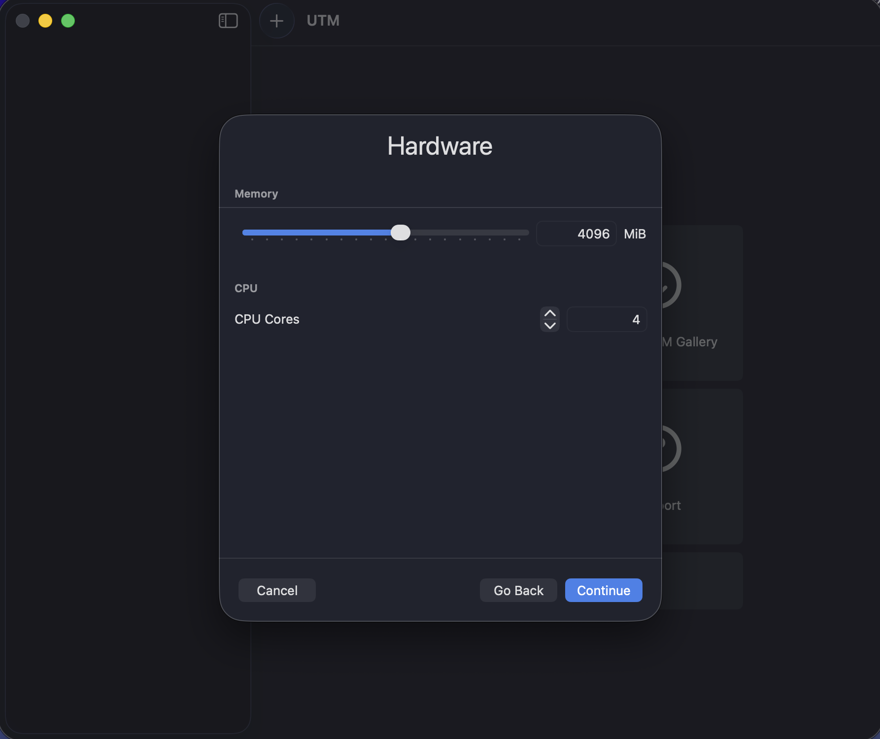 Memory and CPU allocation